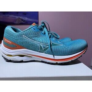 Mizuno Sneakers Wave Inspire 18 Women 10.5 Blue Gym Exercise Athleisure Running